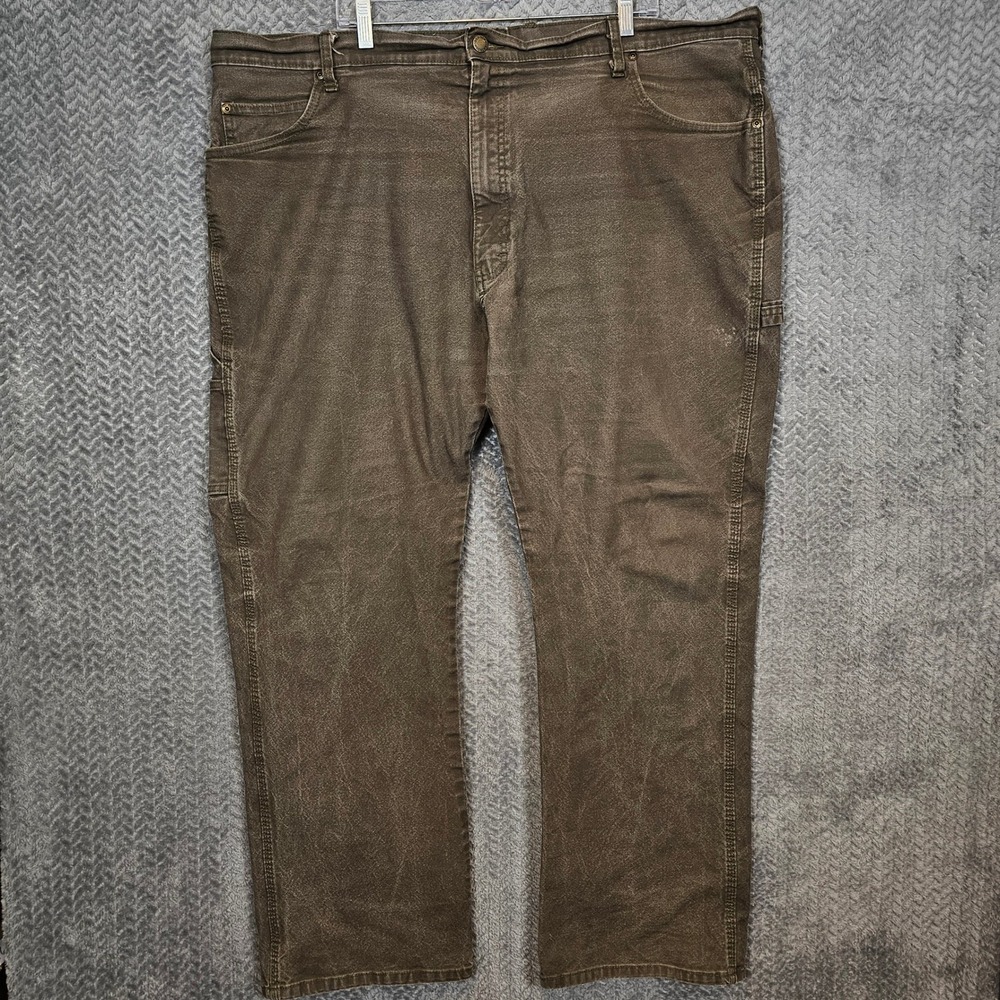 Genuine Dickies Mens Brown Carpenter Pants 44x32 Stretch Utility Workwear EU1939